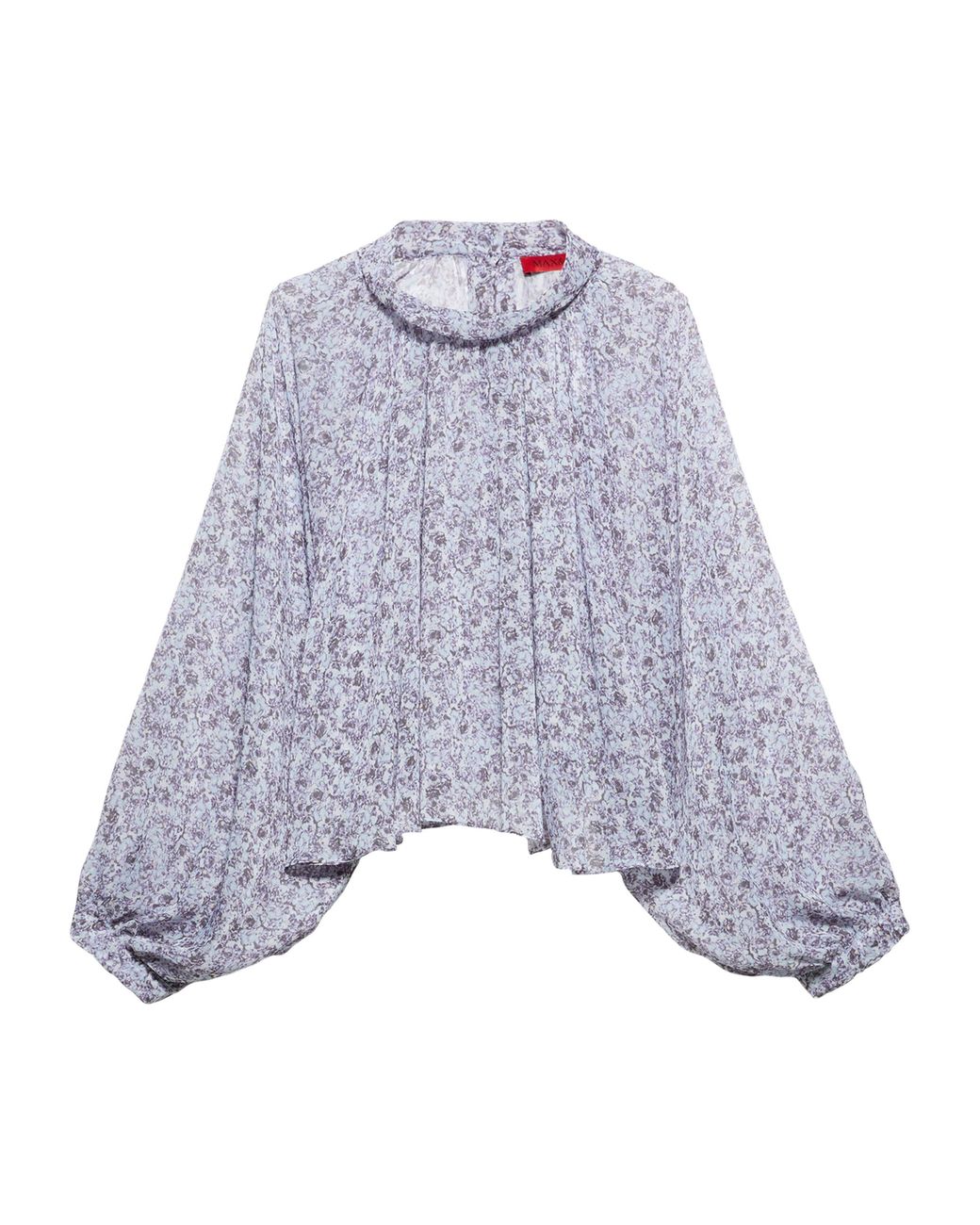 MAX&Co. Purple Crepe Printed Blouse