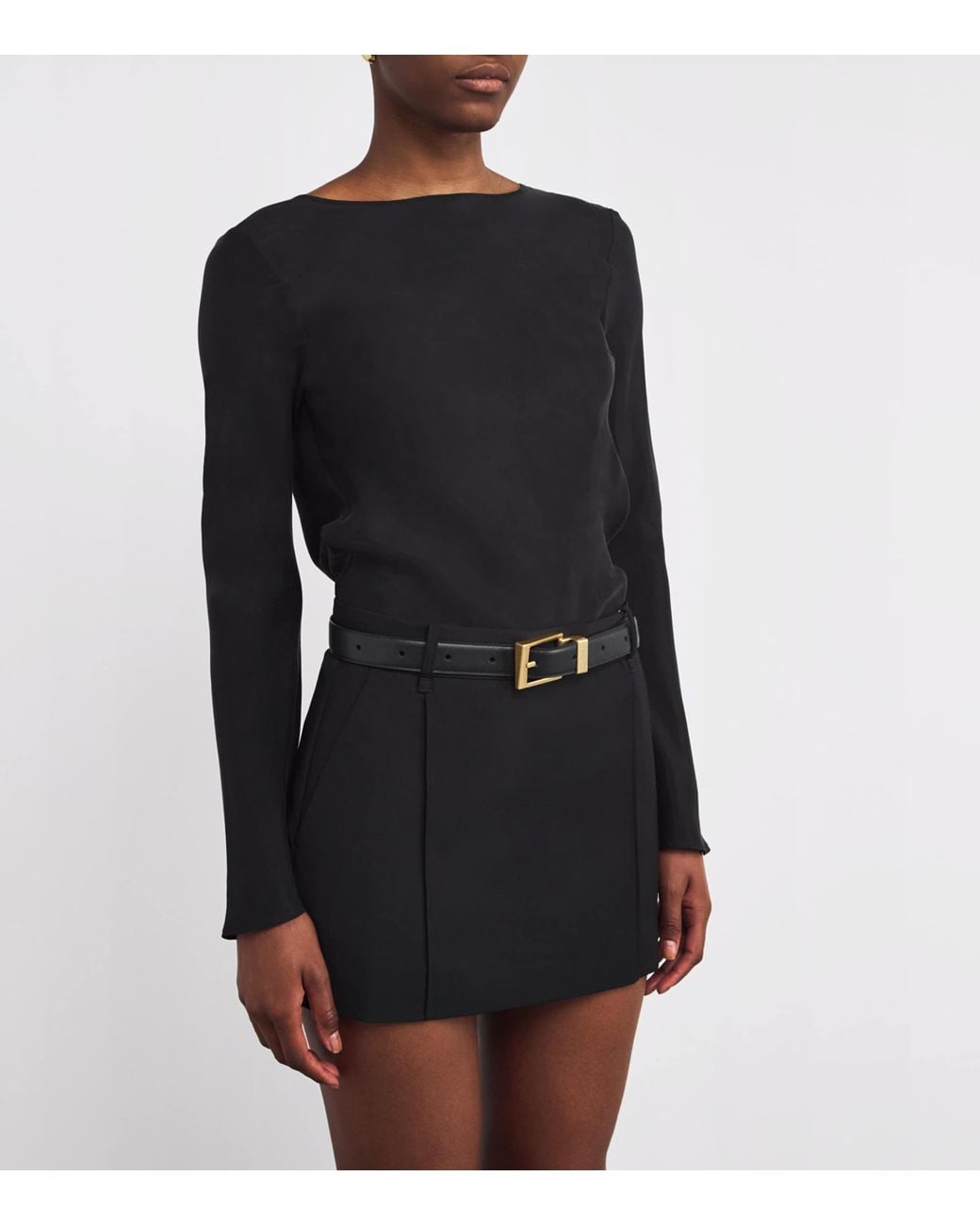 Camilla & Marc Black Leather Lloyd Belt