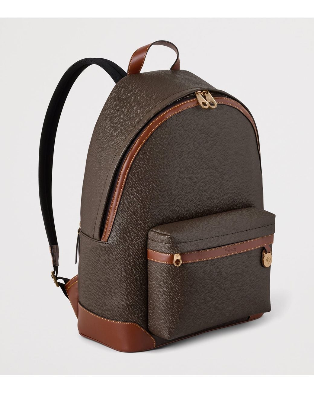 Mulberry Brown Faux Leather Heritage Backpack for men