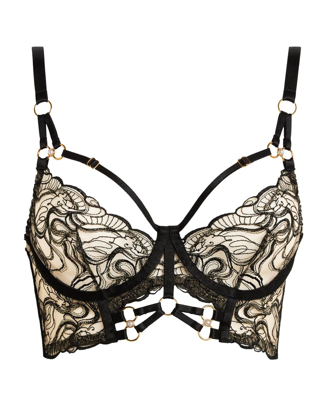 Bordelle Black Pearl Bodice Bra