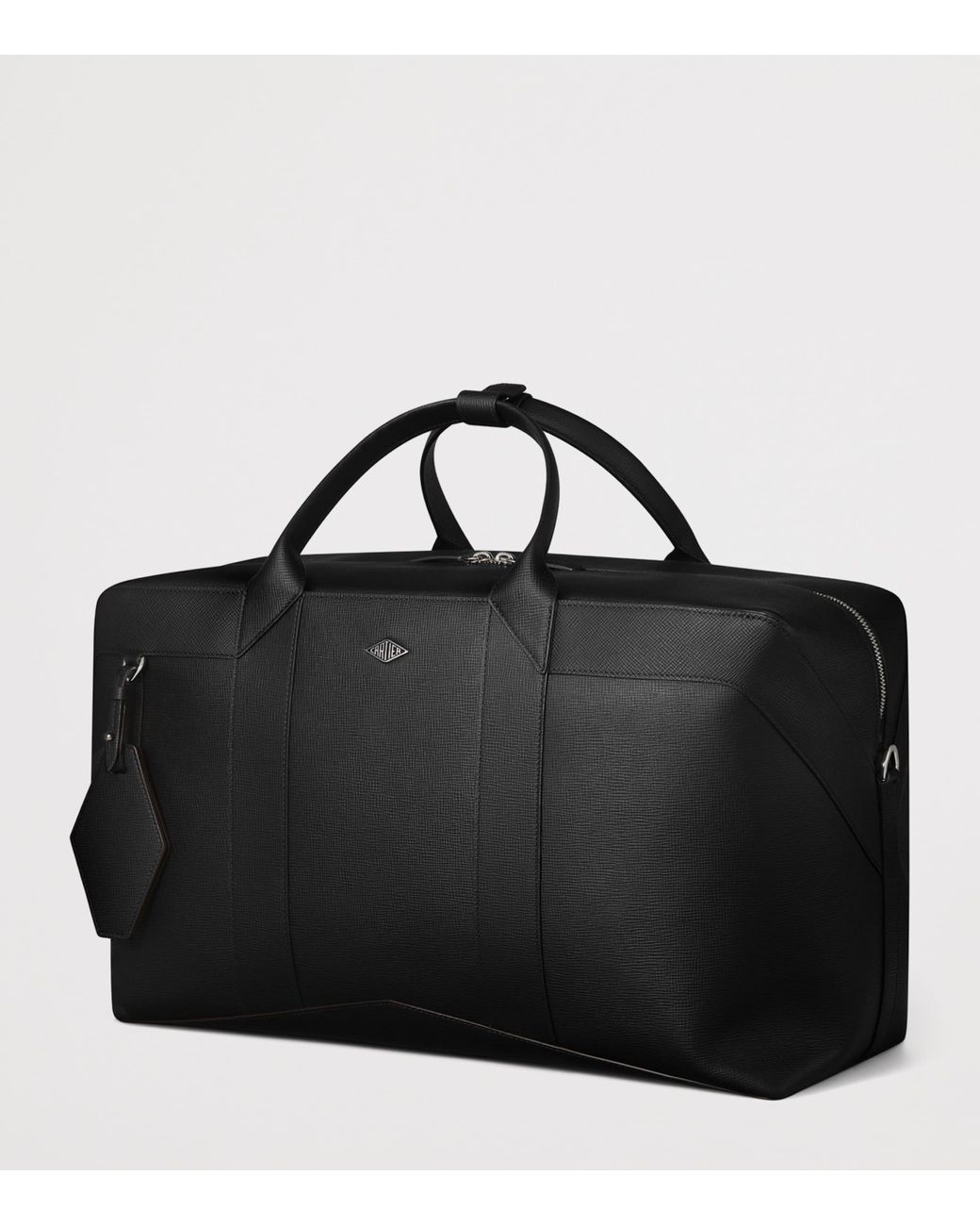 Cartier Black Leather Losange Weekend Bag for men