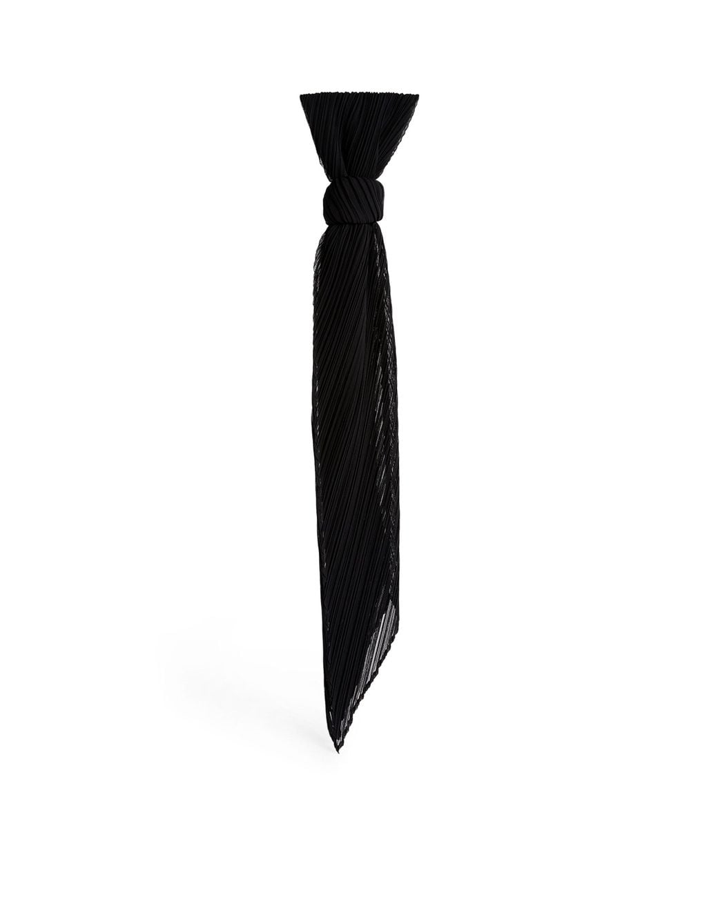 Pleats Please Issey Miyake Black Pleated Scarf