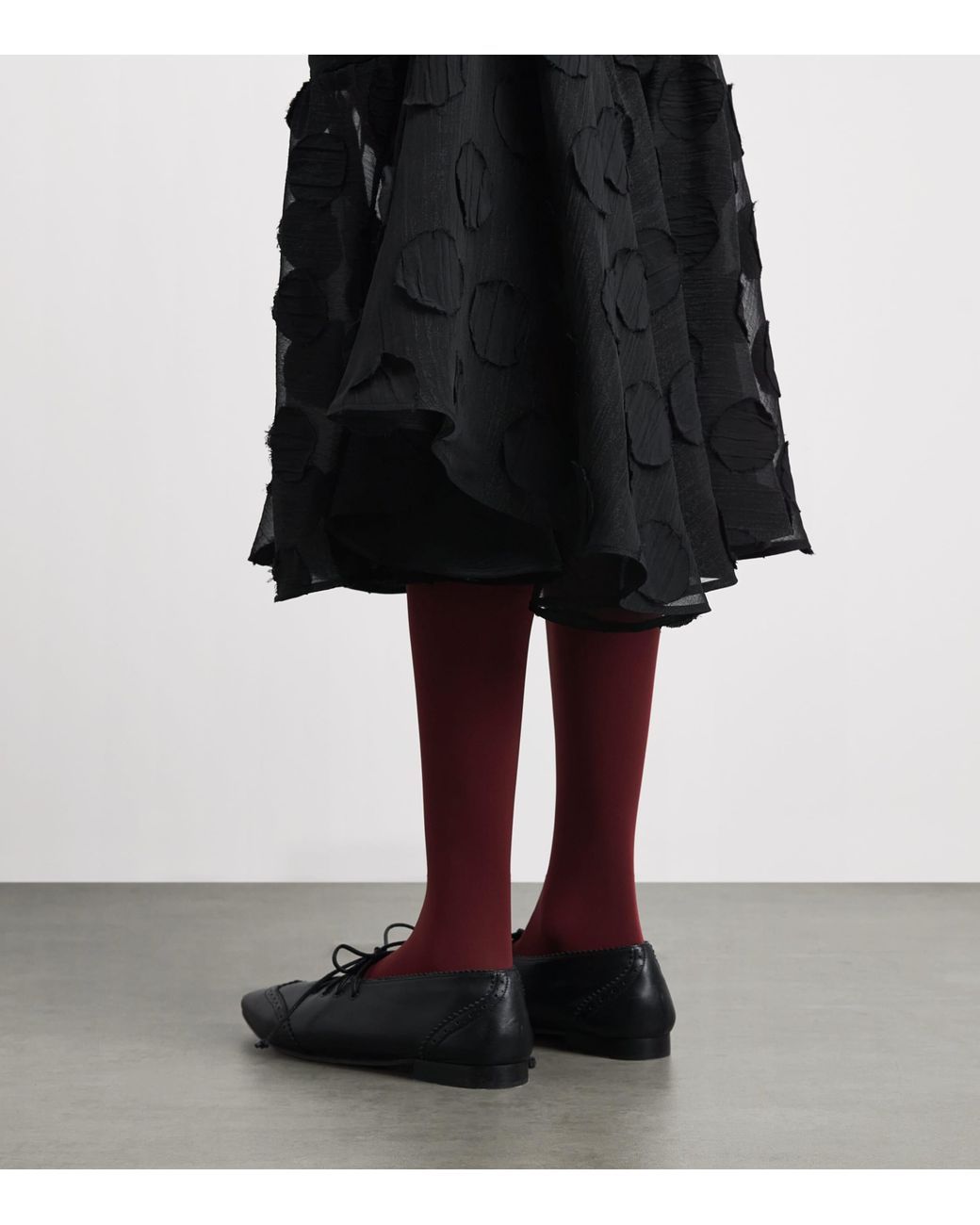 Vivienne Westwood Black Polka-Dot Ginnie Frill Midi Dress