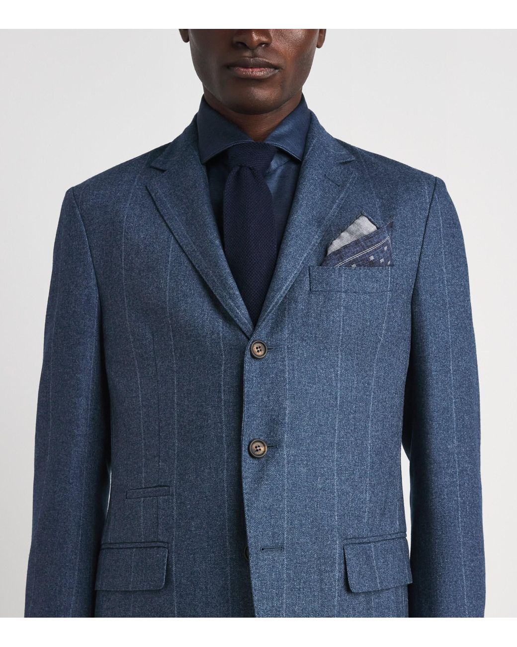 Eleventy Blue Wool-Cotton-Cashmere 2-Piece Suit for men