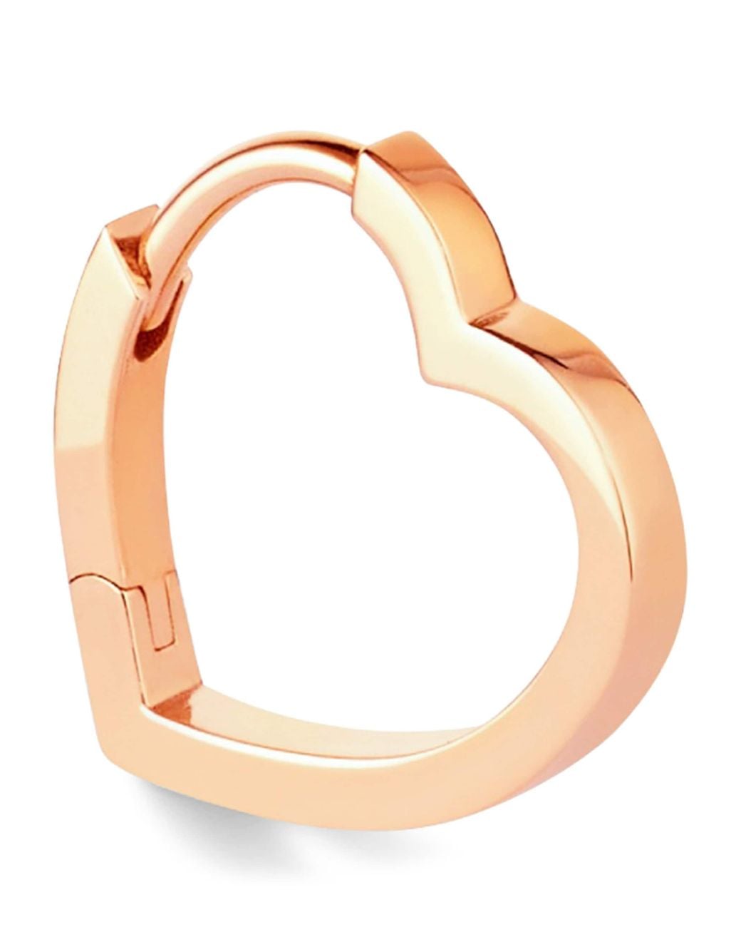 Repossi Metallic Small Heart Antifer Hoop Earrings