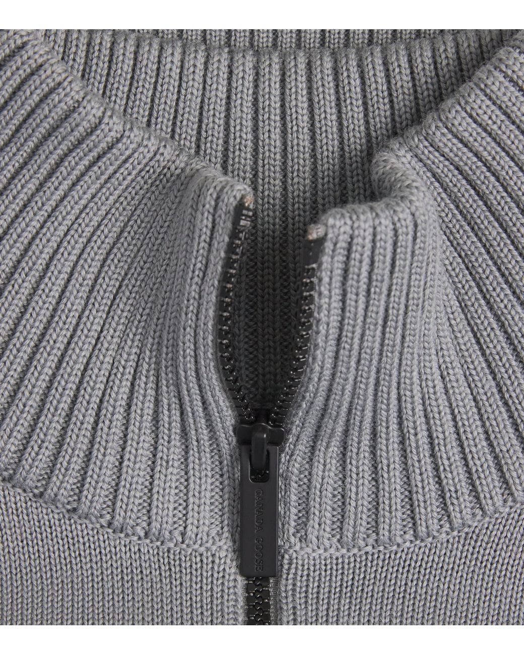 Canada Goose Gray Rosseau Quarter-Zip Sweater for men