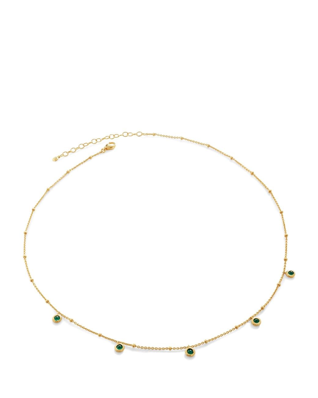 Monica Vinader Metallic Vermeil And Onyx Chain Necklace