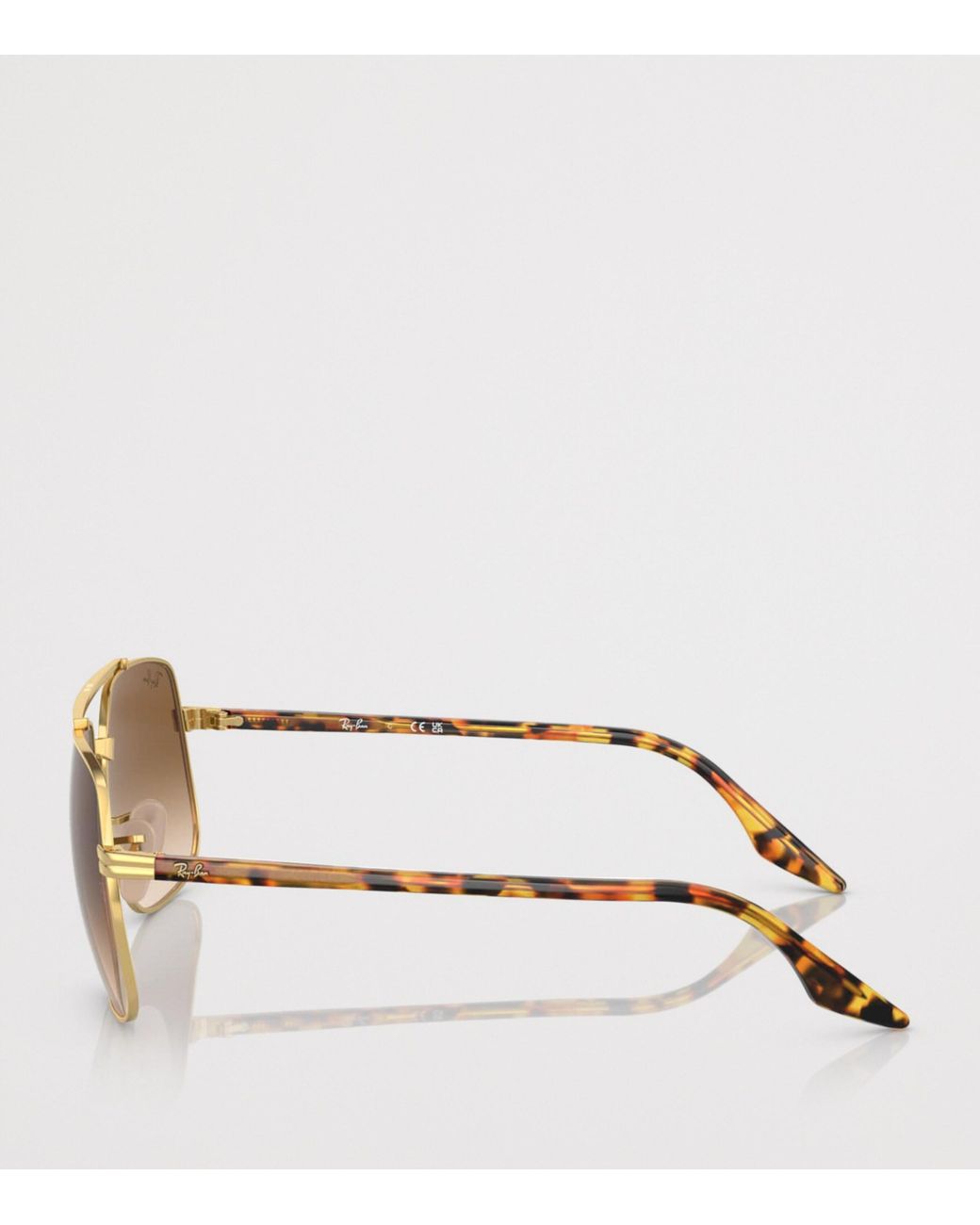 Ray-Ban Brown Rounded Pilot Sunglasses
