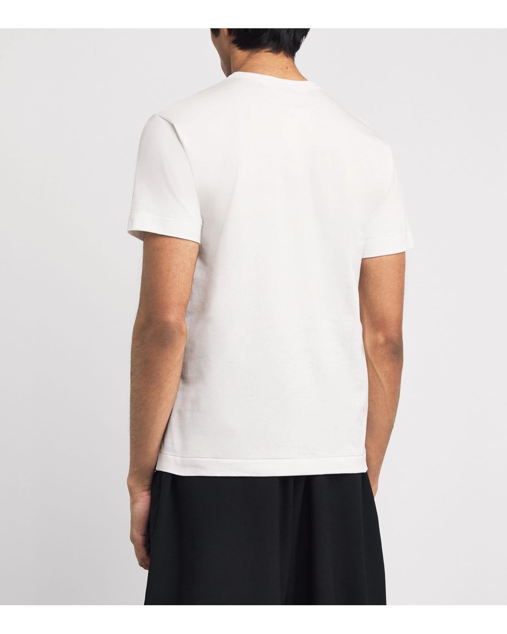 COMME DES GARÇONS PLAY Black Cotton Bottom Corner Heart T-Shirt for men