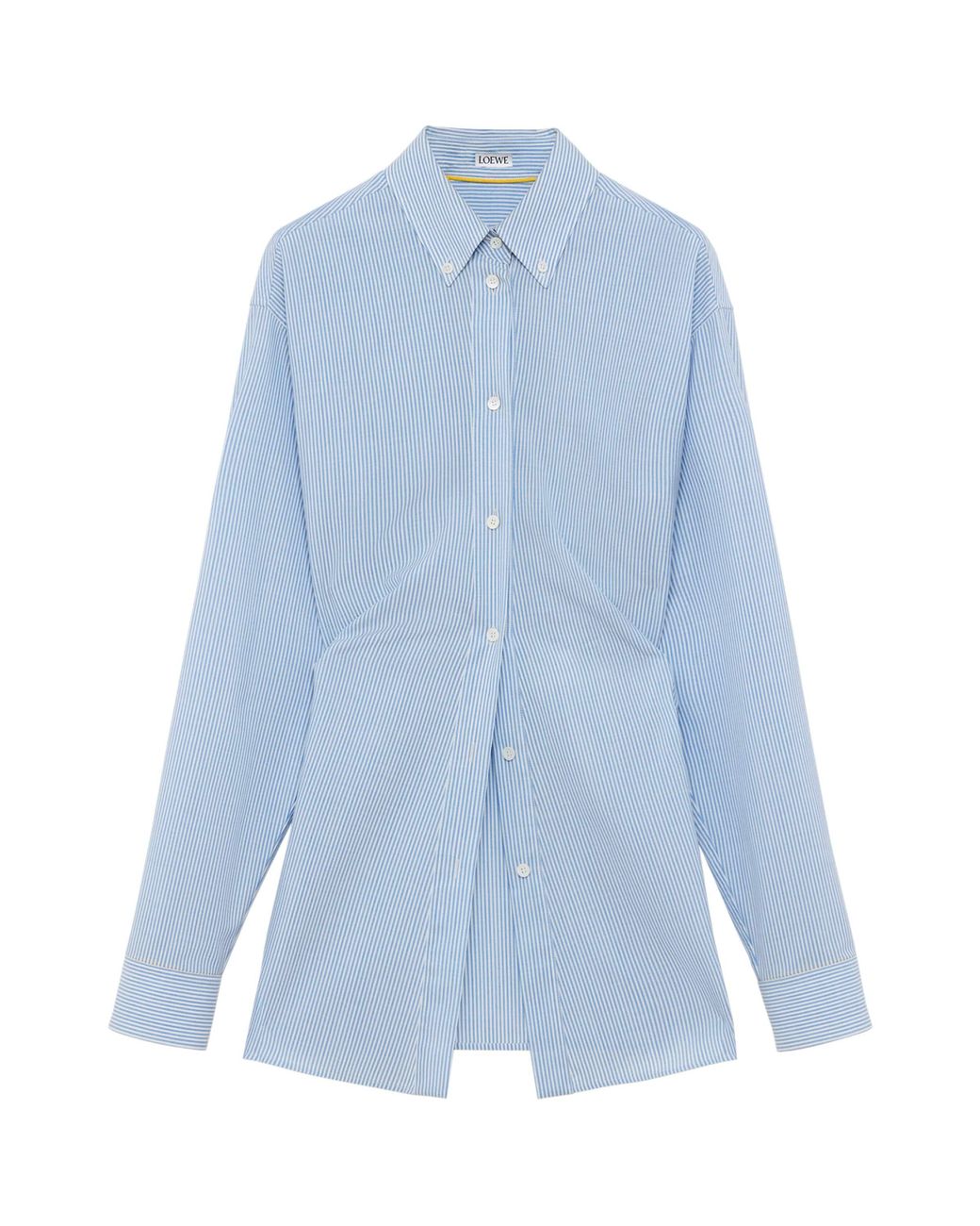 Loewe Blue Wool Stripe Longline Shirt