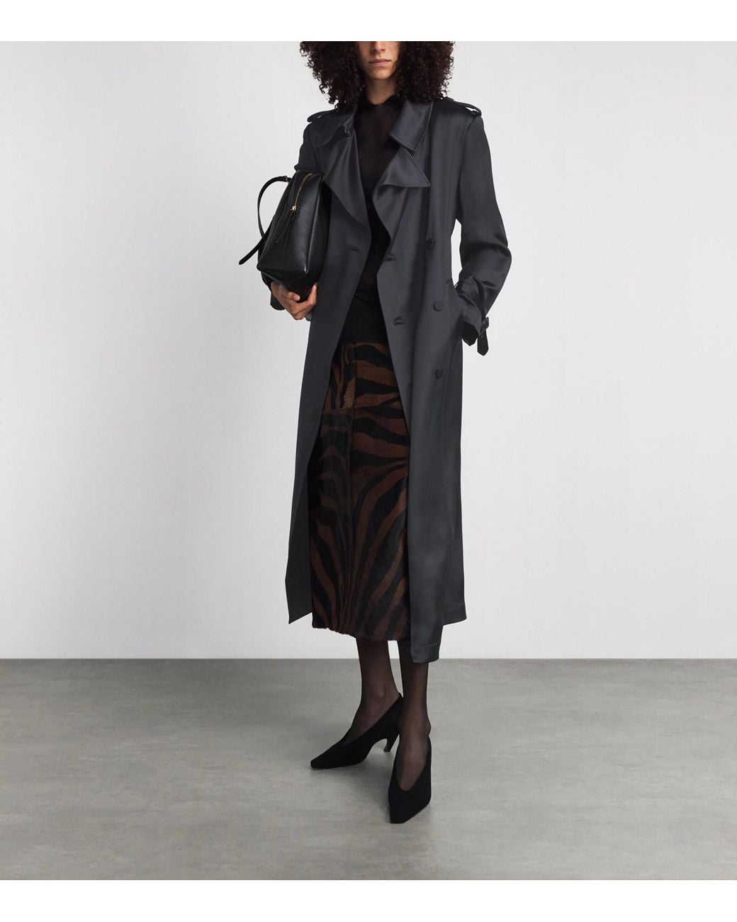 Jonathan Simkhai Black Alvida Belted Overcoat