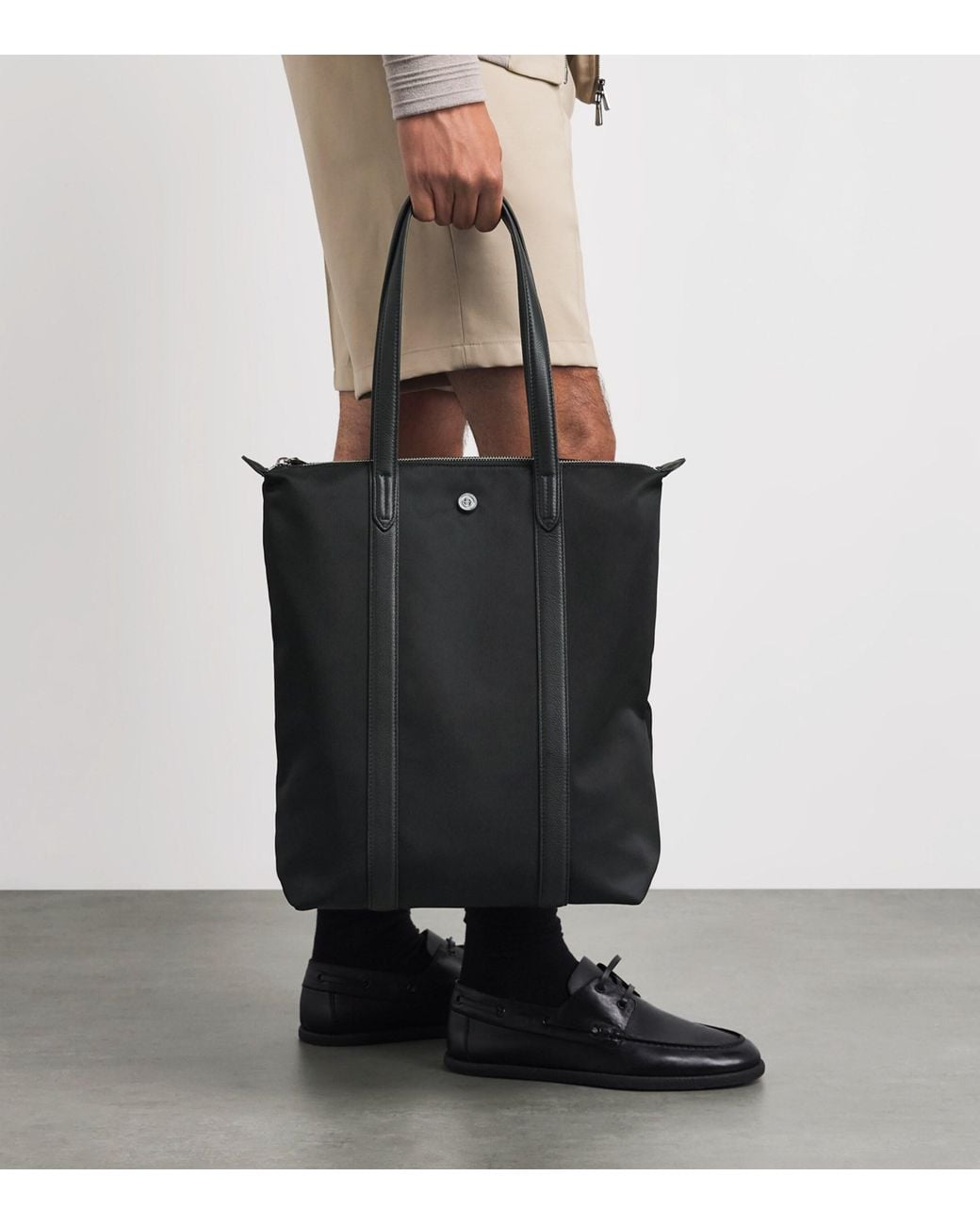 Harrods Black Nylon Tote Bag