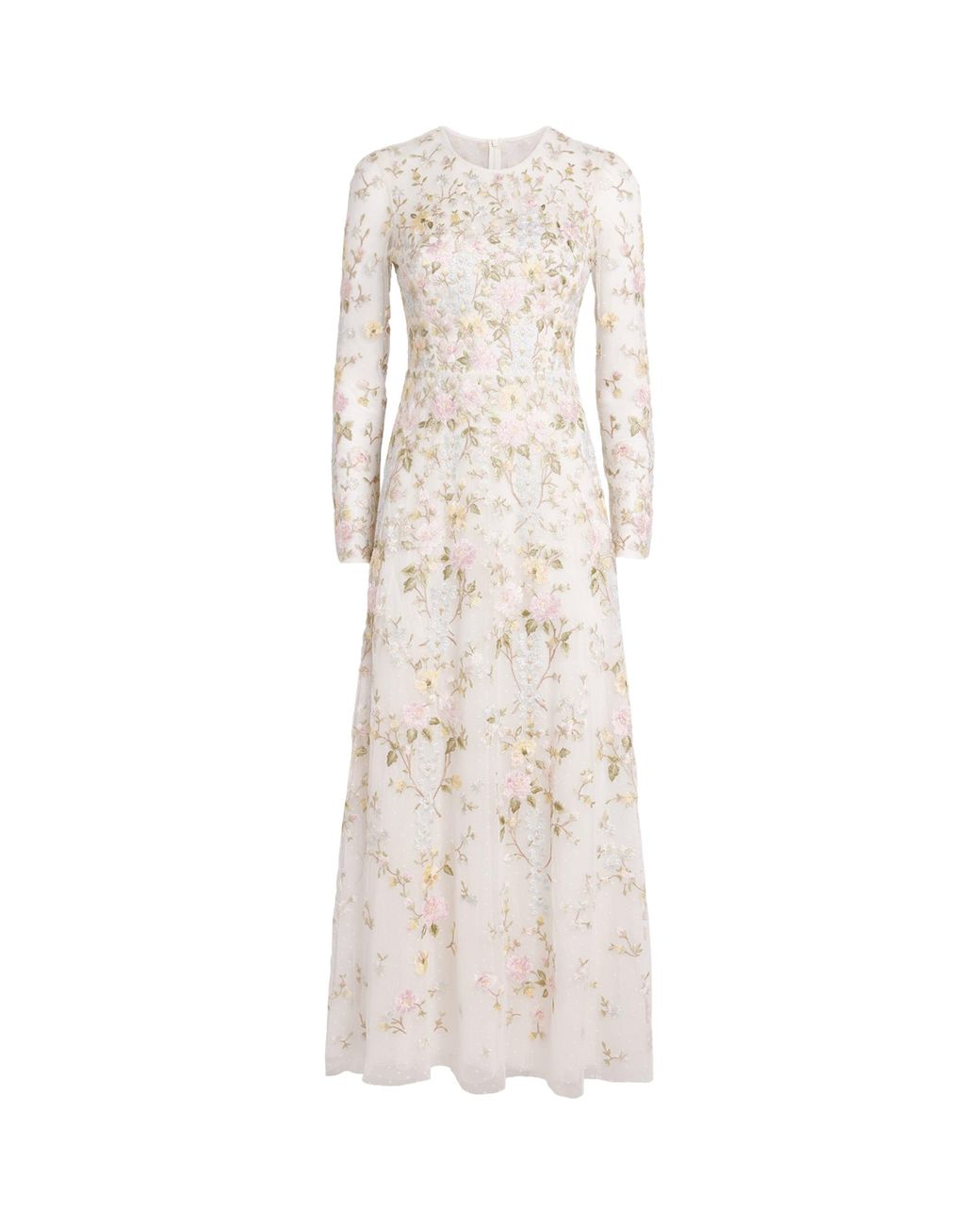 Needle & Thread White Garden Rose Maxi Dress