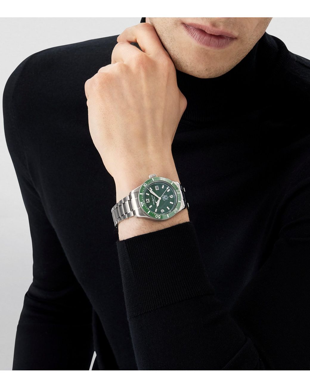 Montblanc Green Stainless Steel 1858 Iced Sea Automatic Date Watch for men