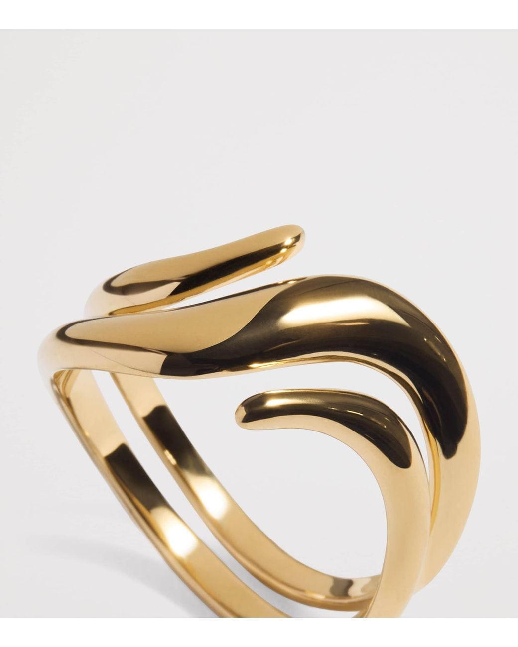 Monica Vinader Metallic Vermeil Swirl Wrap Ring