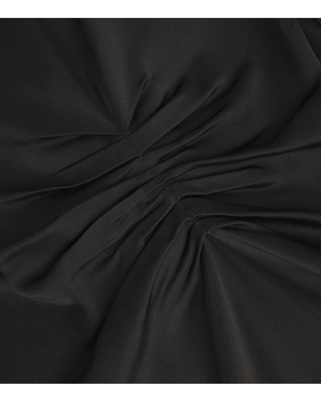 Victoria Beckham Black Gathered-Waist Maxi Dress