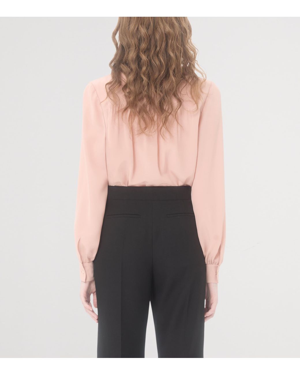 Valentino Pink Silk Bow-Tie Blouse
