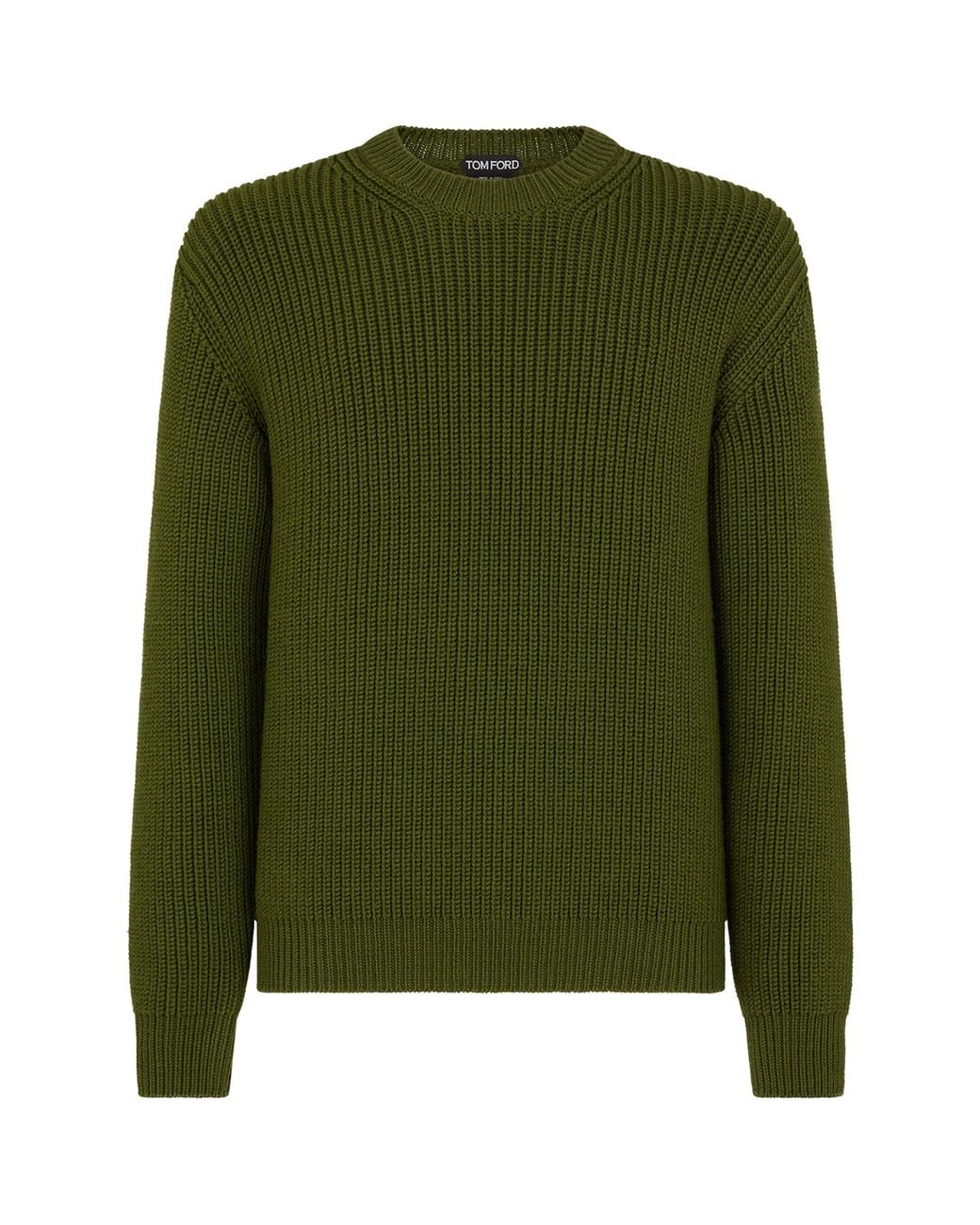 Tom Ford Green Wool Crew-Neck Sweater for men