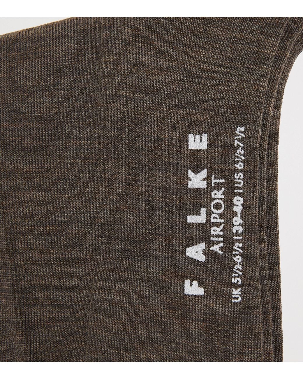 Falke Brown Virgin Wool-Blend Airport Socks for men
