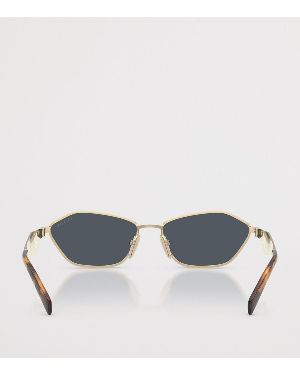Prada Blue Metal Irregular Sunglasses