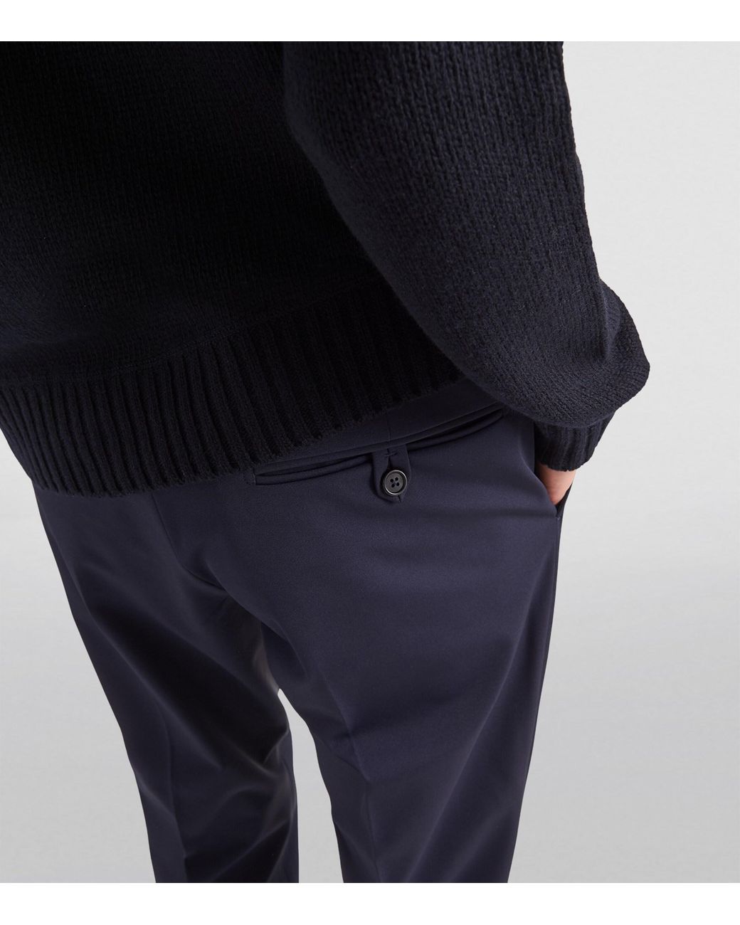 Prada Blue Nylon Techno Stretch Trousers for men
