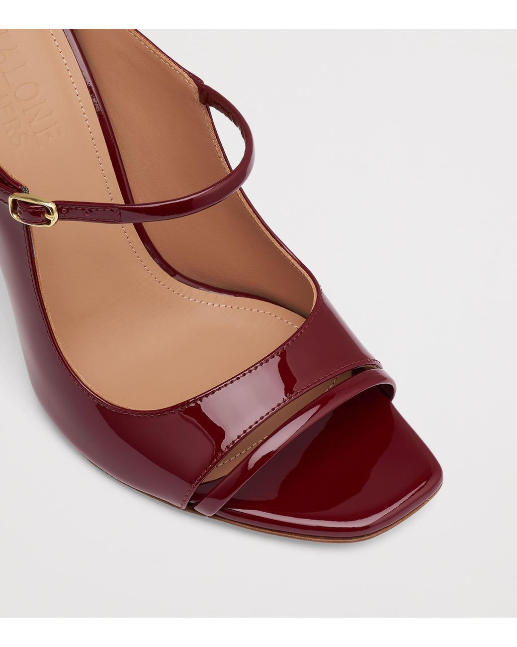 Malone Souliers Red Patent Leather Rania Heeled Mules 90