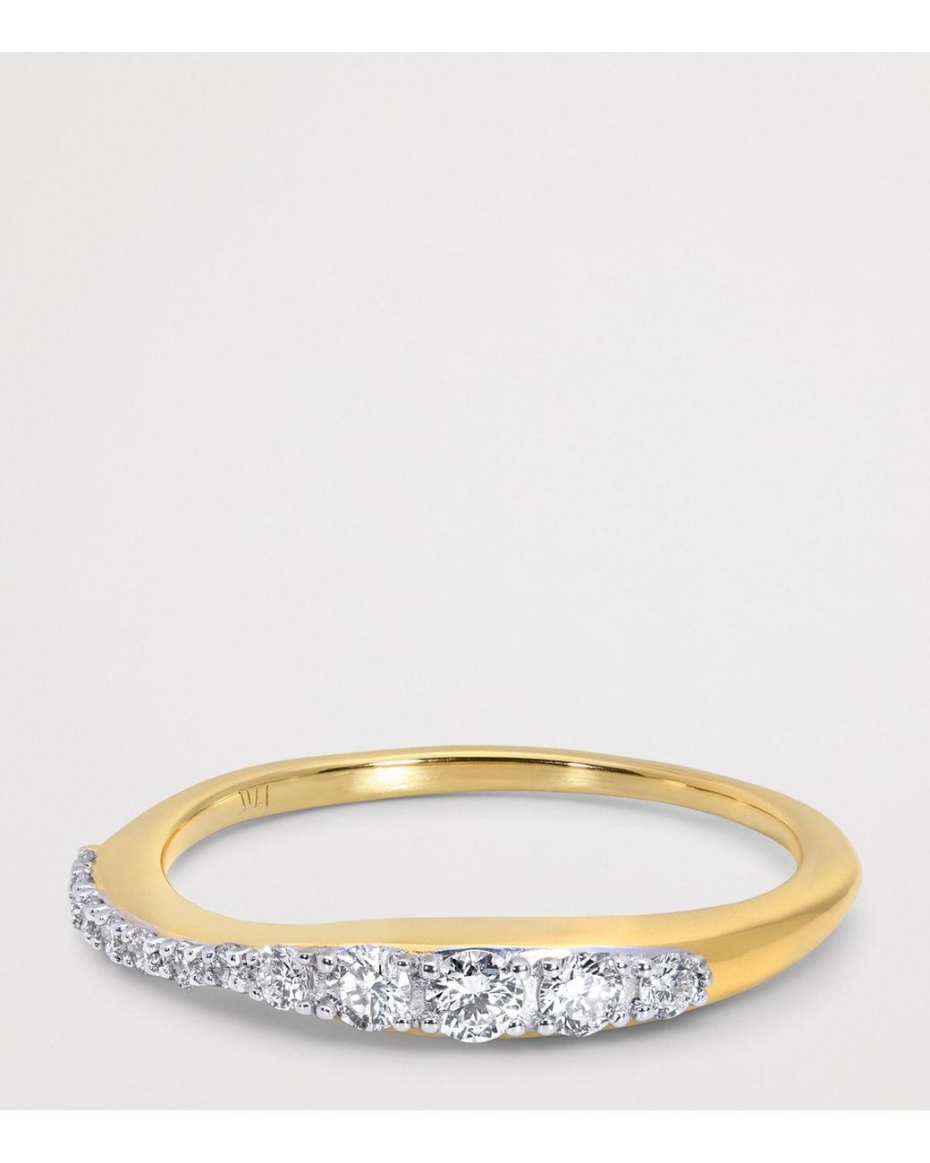 Monica Vinader Natural Vermeil And Diamond Riva Ring