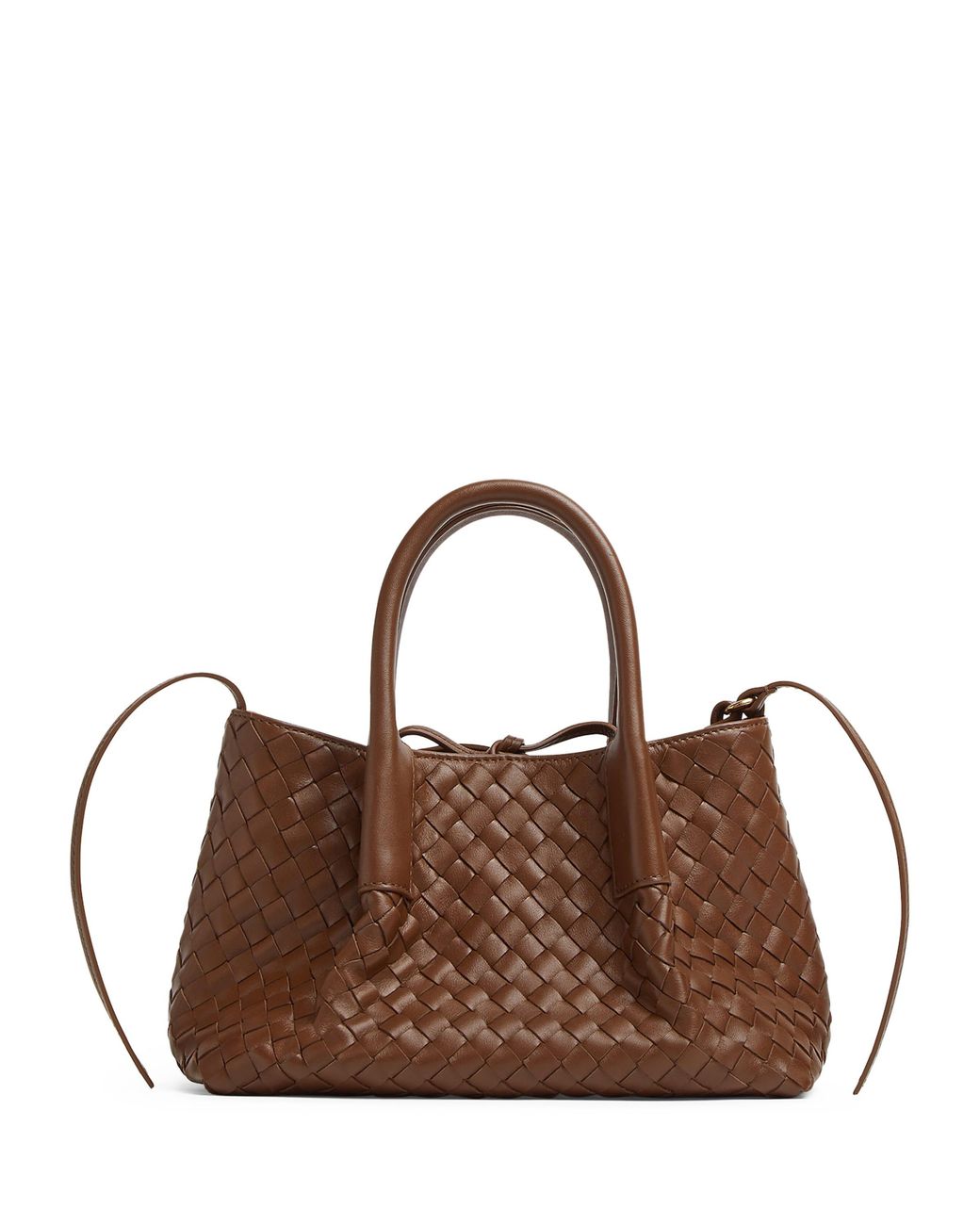 Bottega Veneta Brown Small Leather Pinacoteca Top-Handle Bag