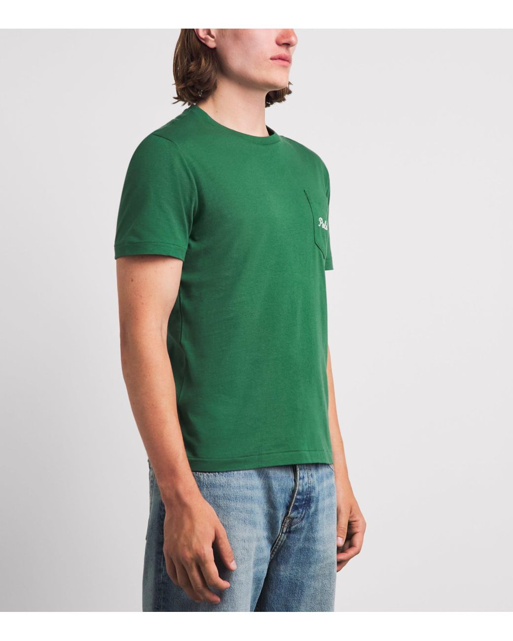Polo Ralph Lauren Green Cotton Logo Custom Slim-Fit T-Shirt for men
