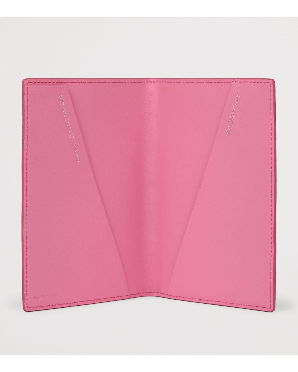 Smythson Pink Leather Panama Passport Cover for men