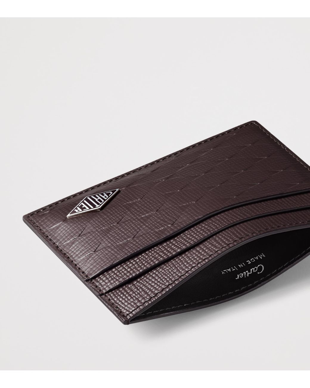 Cartier Purple Leather Losange Card Holder for men