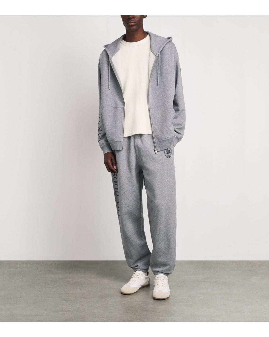 Canada Goose Gray Organic Cotton Printed Rove Sweatpants for men