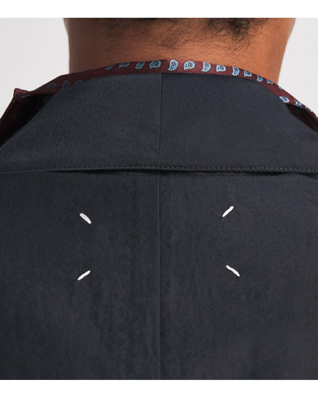 Maison Margiela Black Satin Double-Pocket Blazer for men