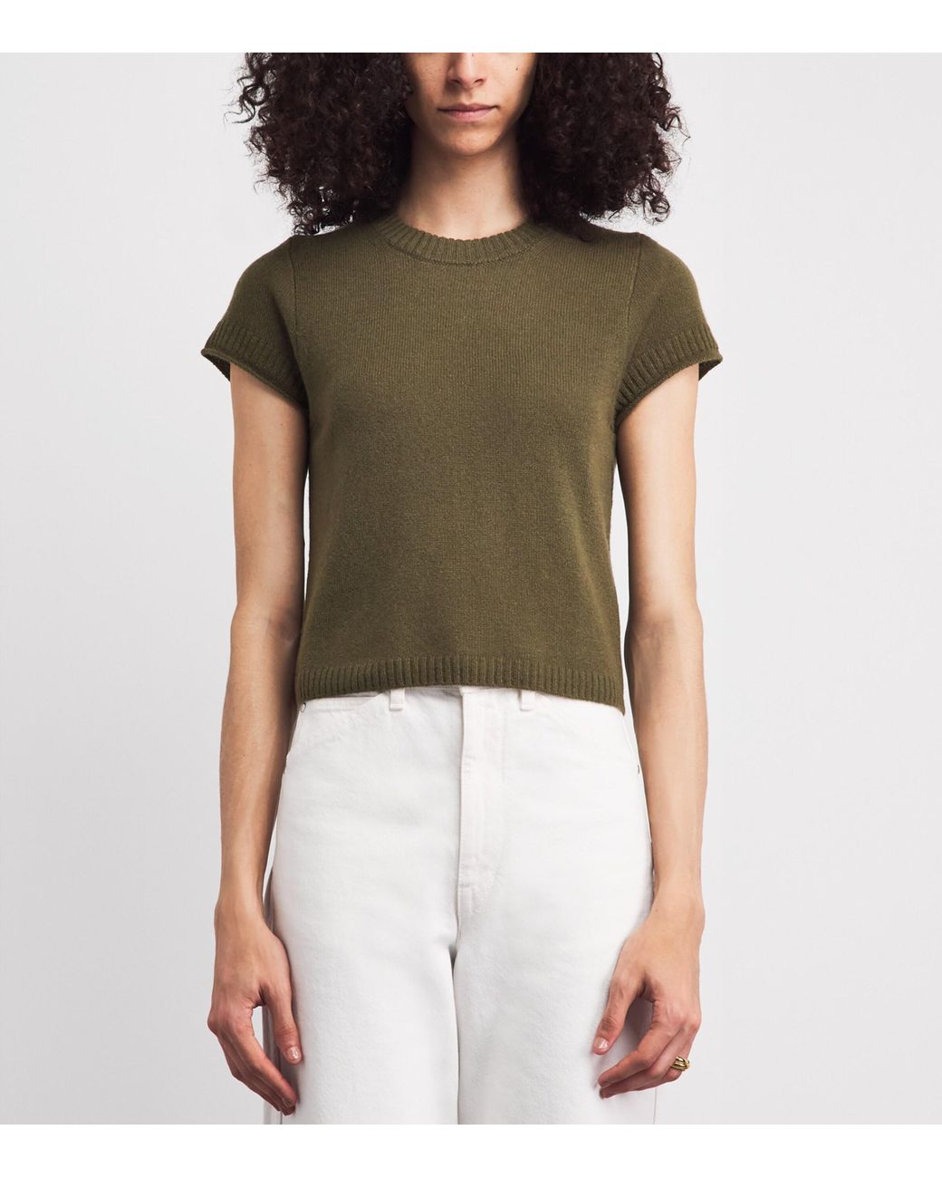 ME+EM Green Cashmere Shrunken Baby T-Shirt