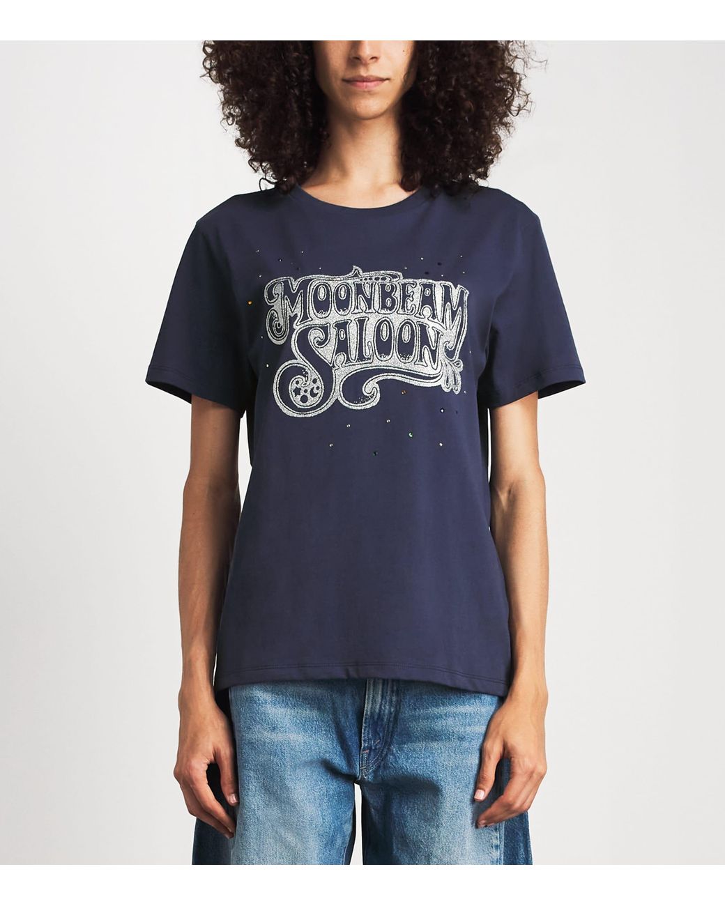 Mother Blue Cotton The Rowdy T-Shirt