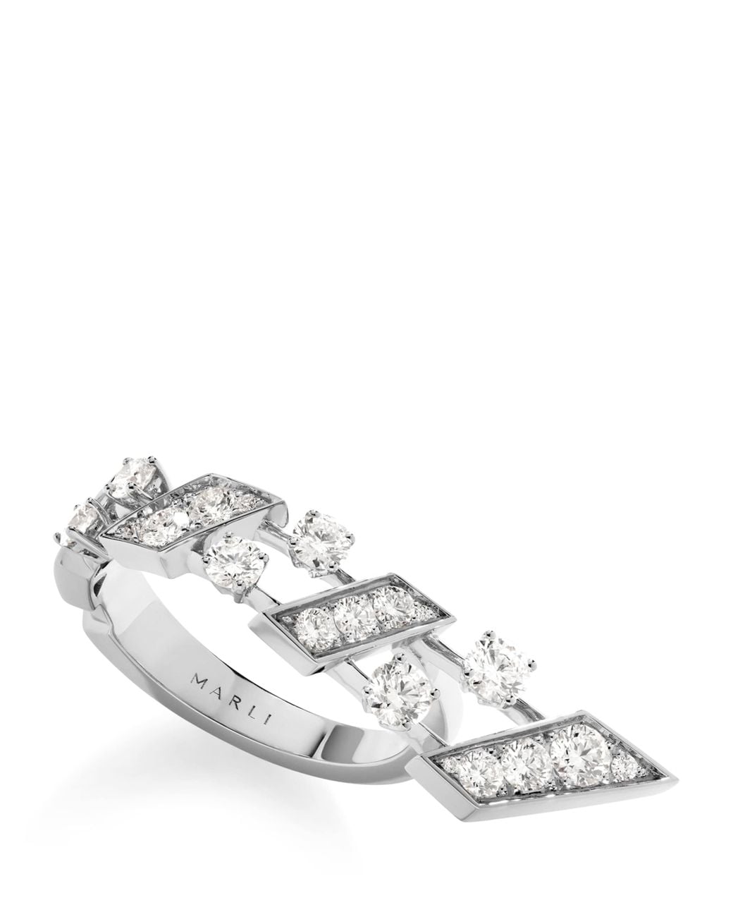 Marli New York White And Diamond Fifth Avenue Ring