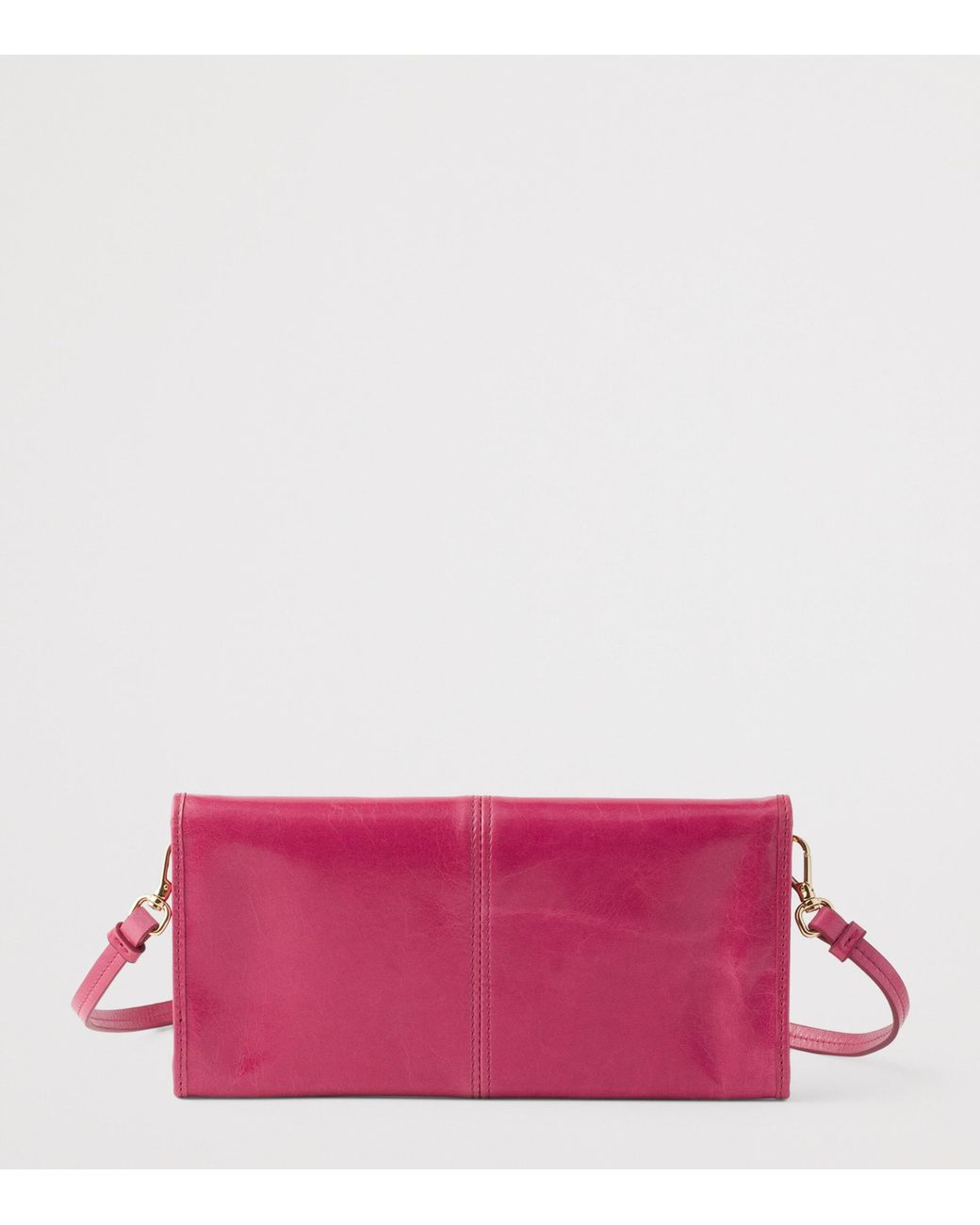 Prada Pink Leather Wallet With Shoulder Strap
