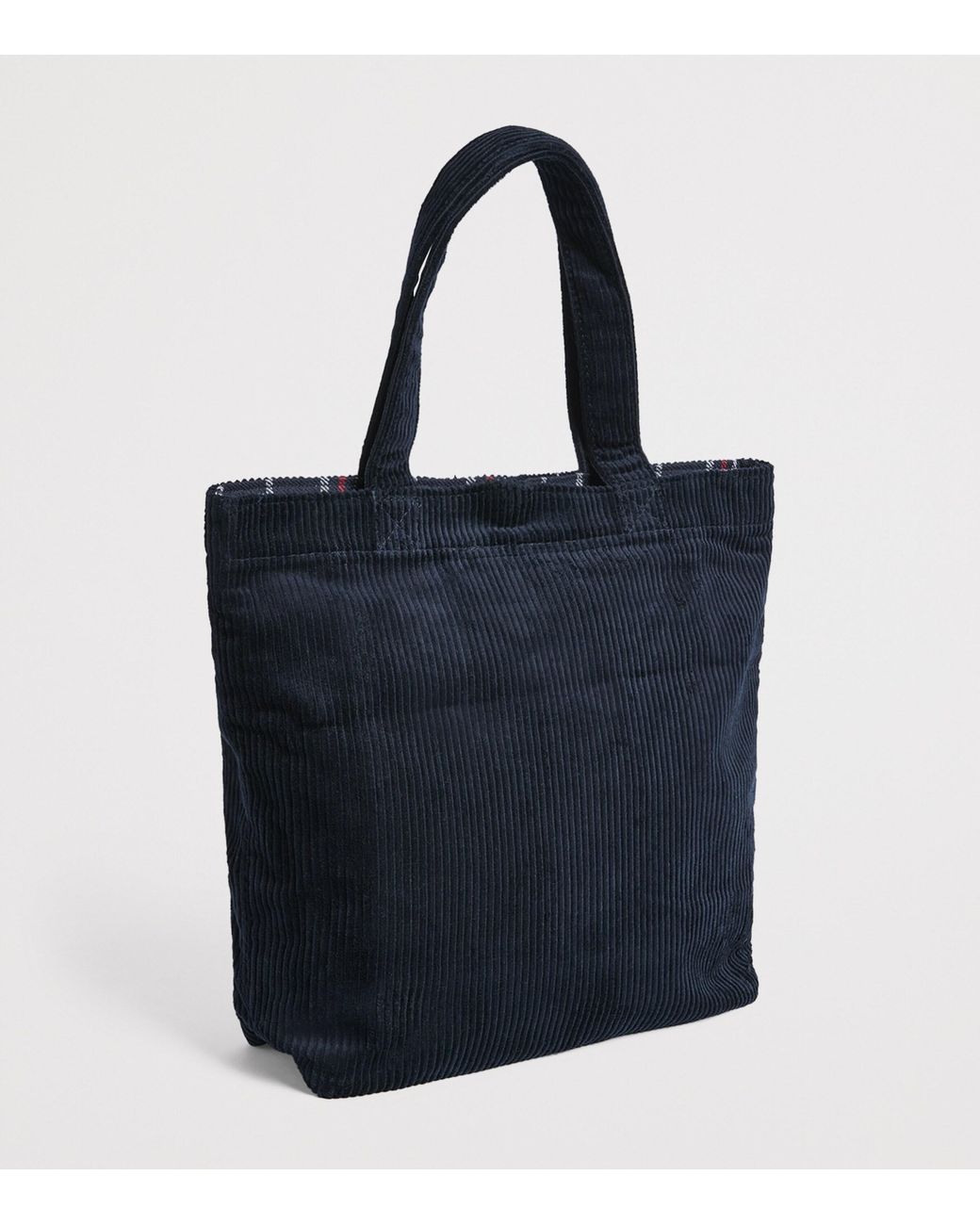 Barbour Black Mini Corduroy Carrick Tote Bag