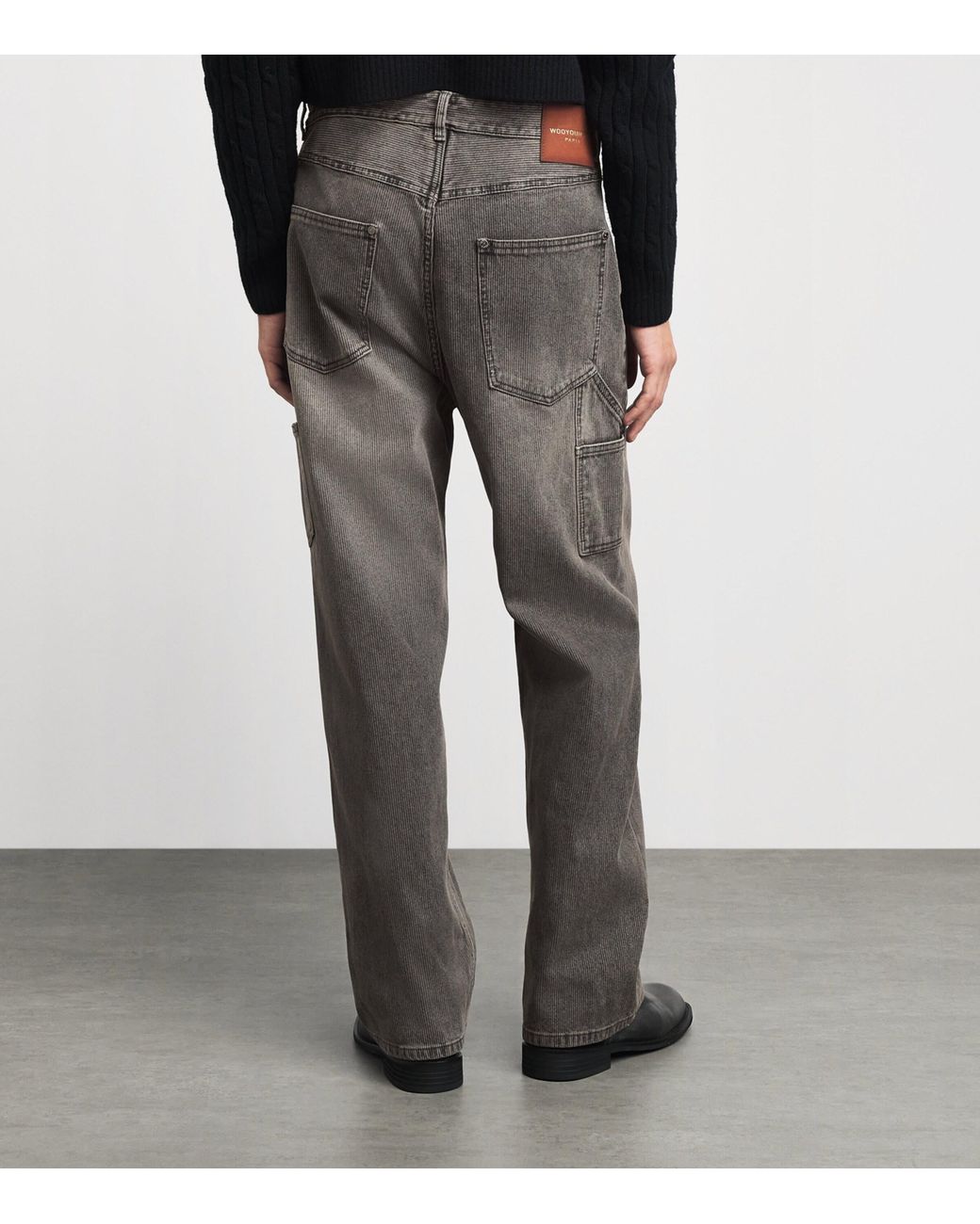 Wooyoungmi Gray Cotton Corduroy Jeans for men