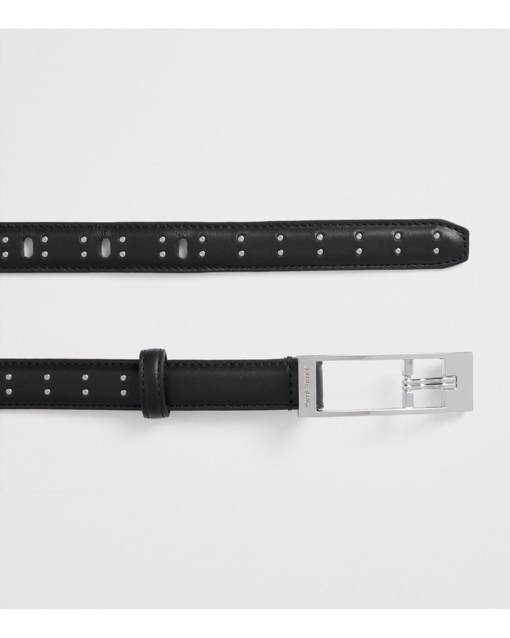 Anine Bing Black Leather Studded Ely Belt