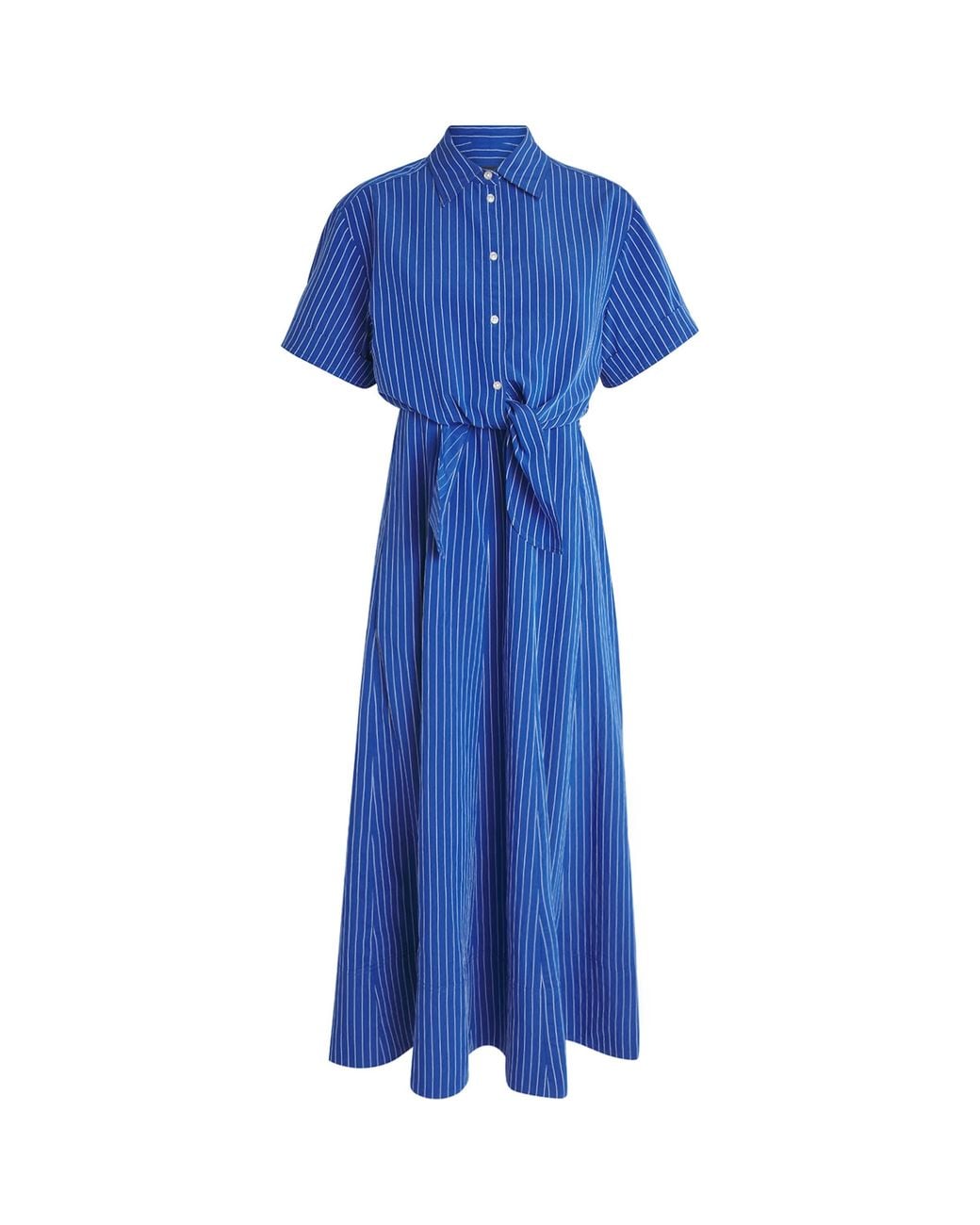 ME+EM Blue 2-In-1 Stripe Maxi Dress And Shirt