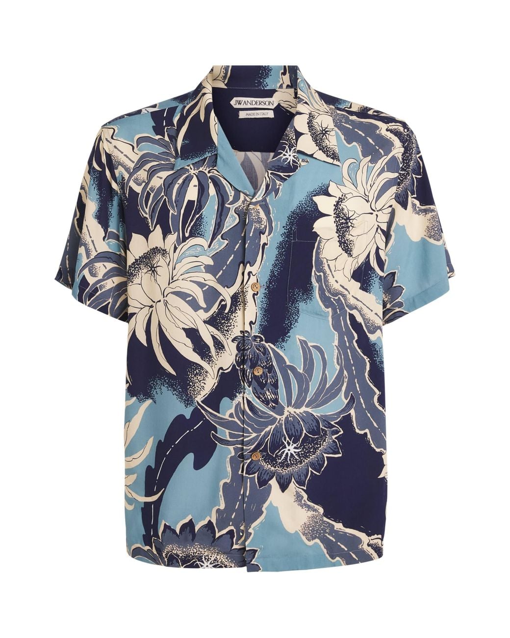 J.W. Anderson Blue Floral Print Shirt for men