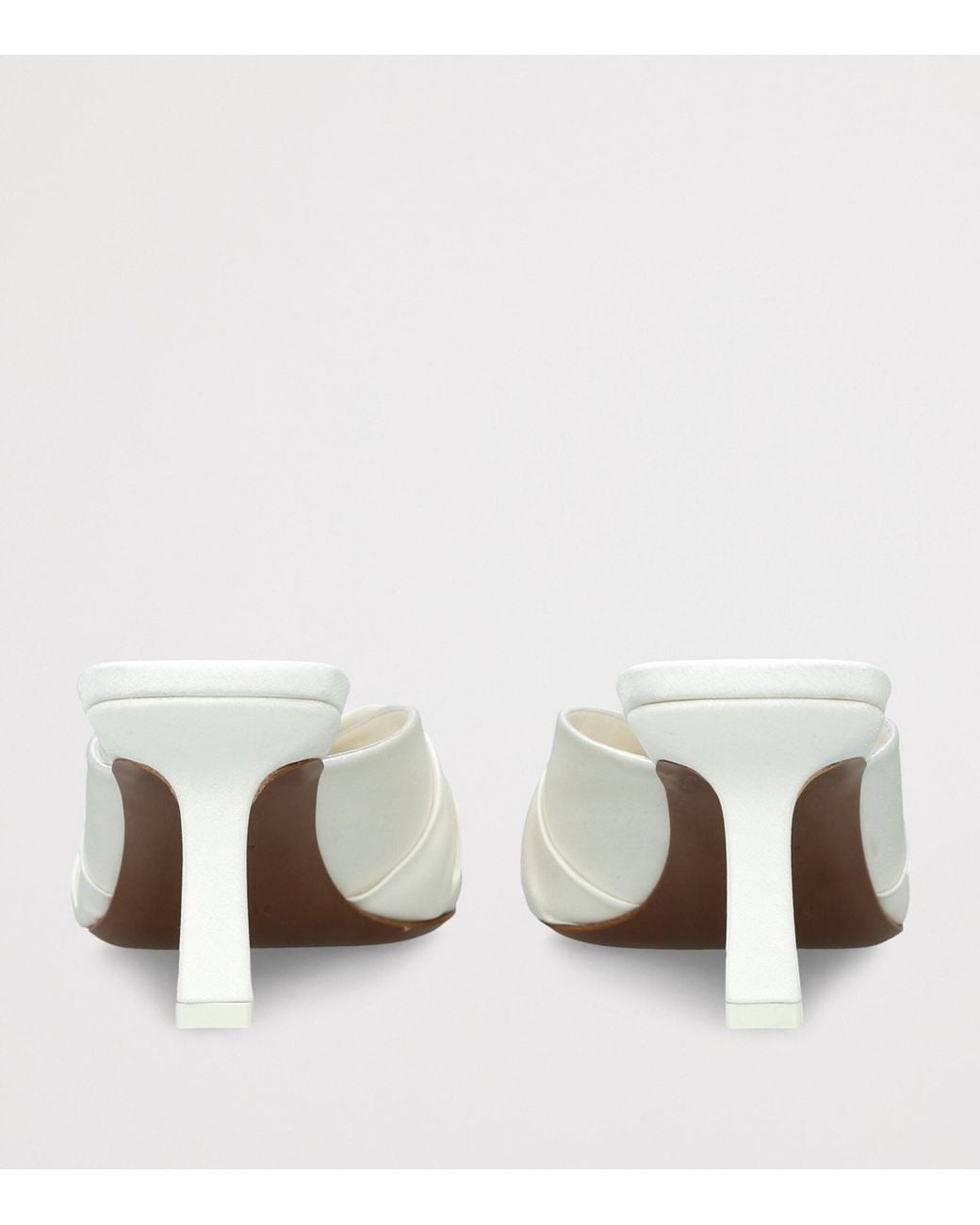 Neous White Satin Geminga Heeled Mules 65
