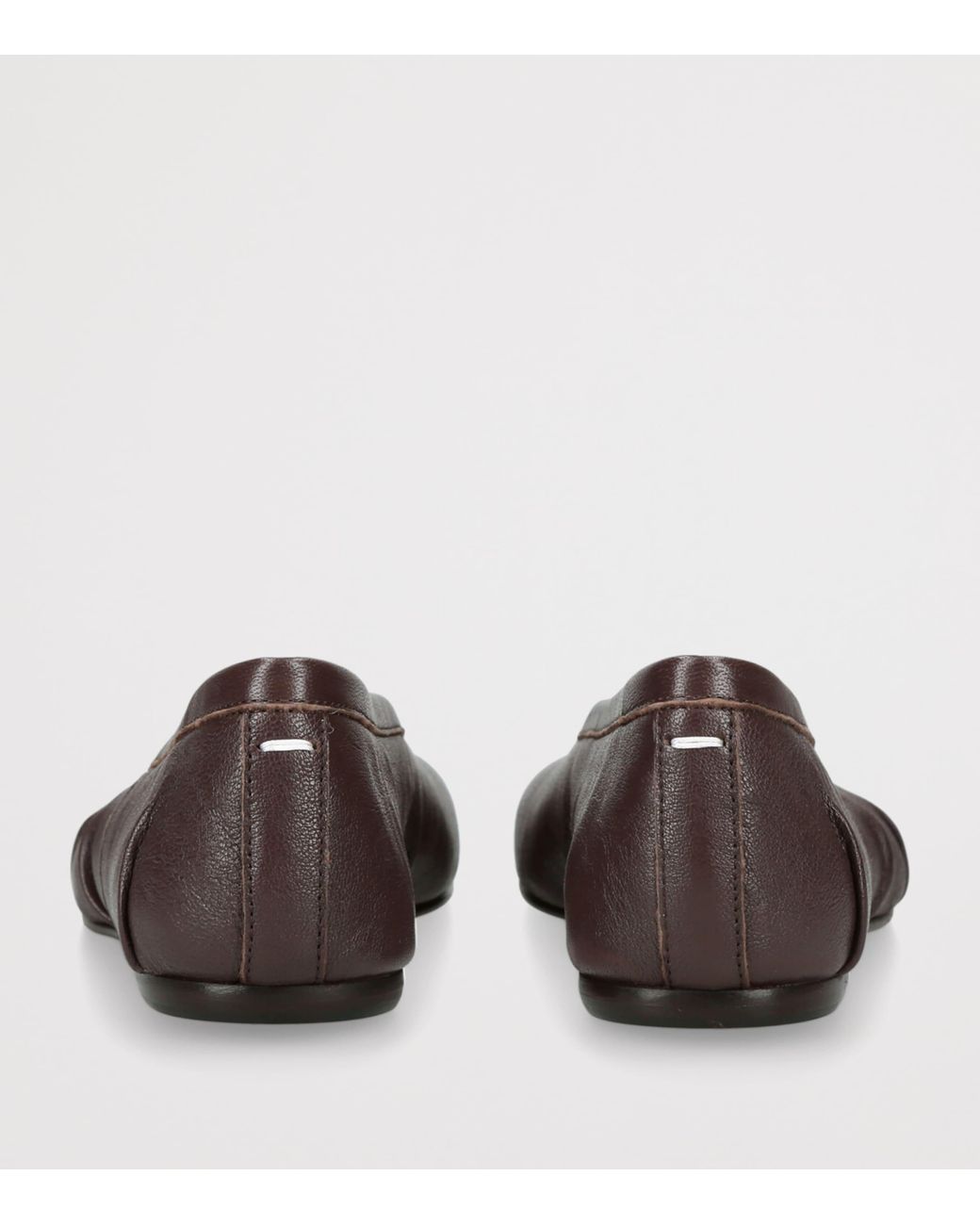 Maison Margiela Brown Leather Tabi Ballet Flats
