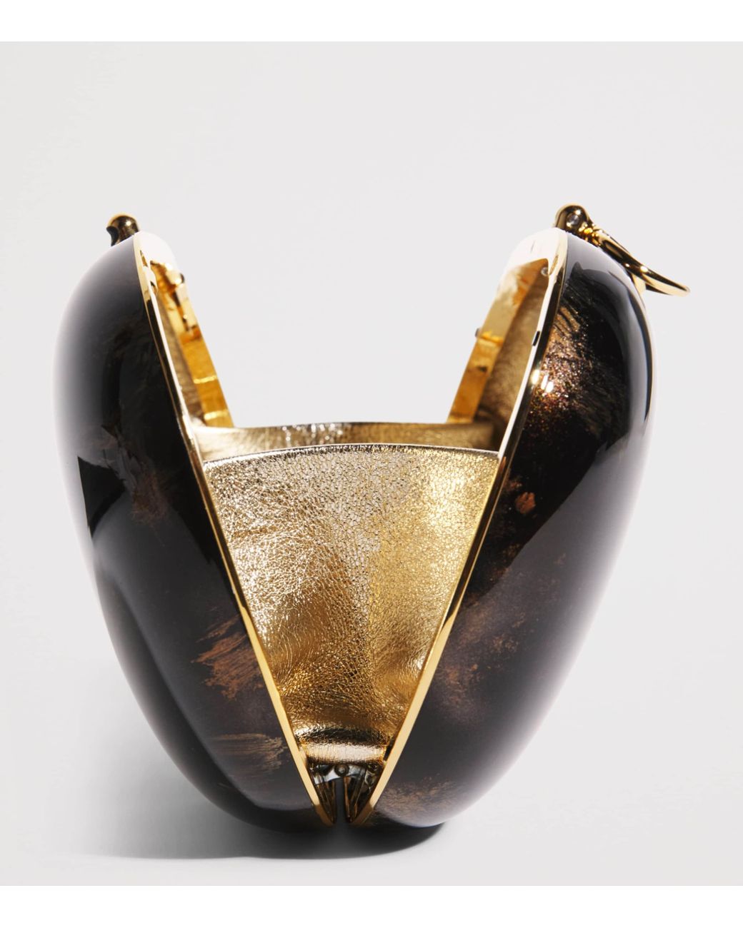 Jeffrey Levinson Black Oval Elina Clutch Bag