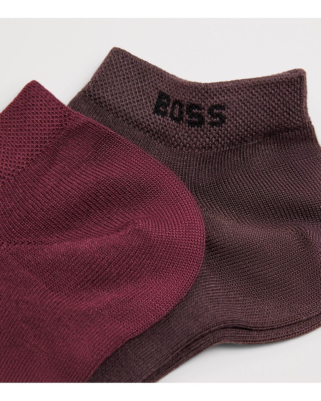Boss Purple Logo Ankle Socks for men