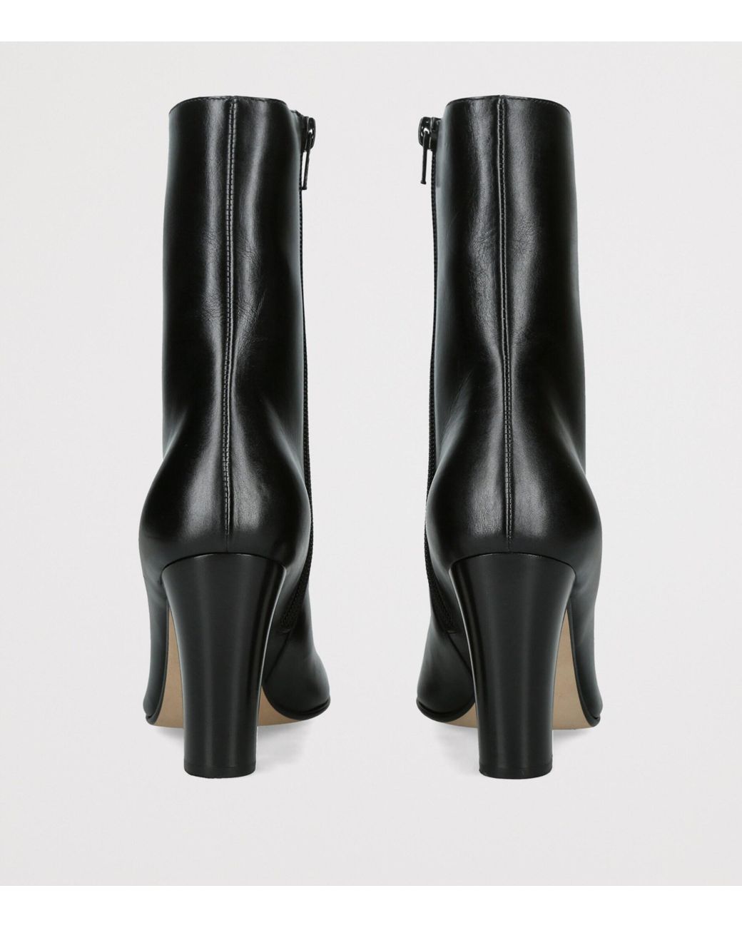 The Row Black Cindy Leather Ankle Boots 85