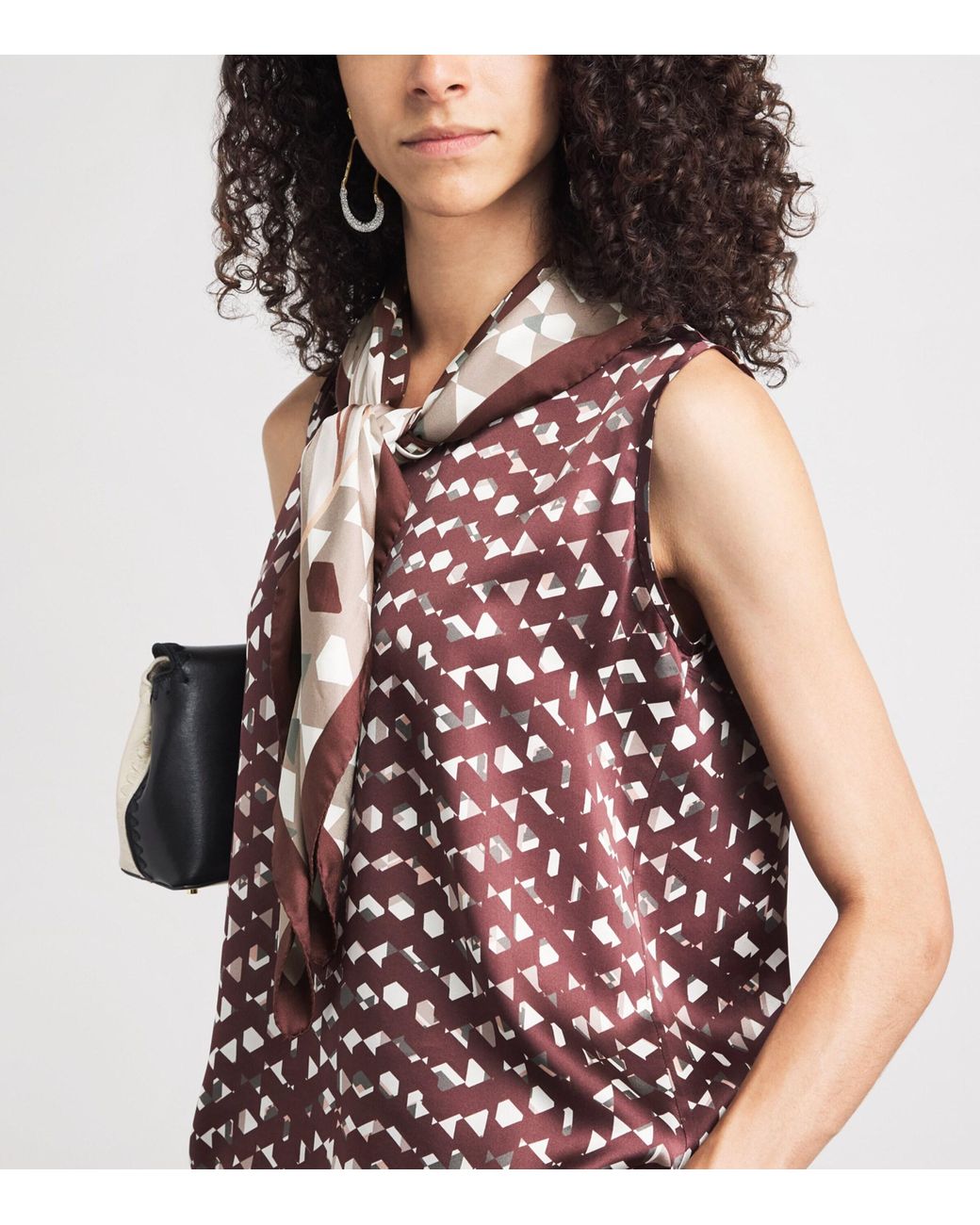 Kiton Pink Silk Printed Scarf