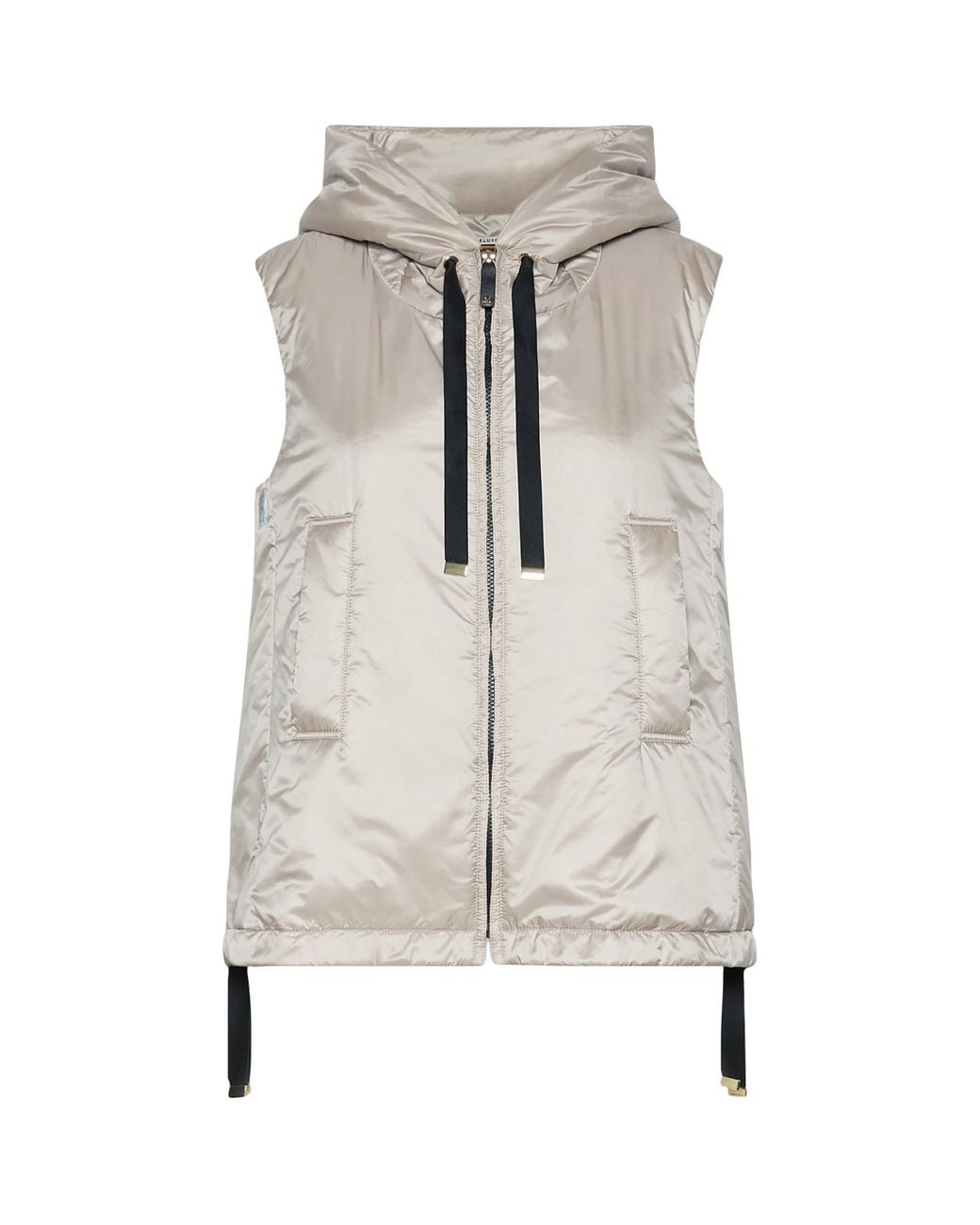 Max Mara White Water-Repellent Hooded Gilet