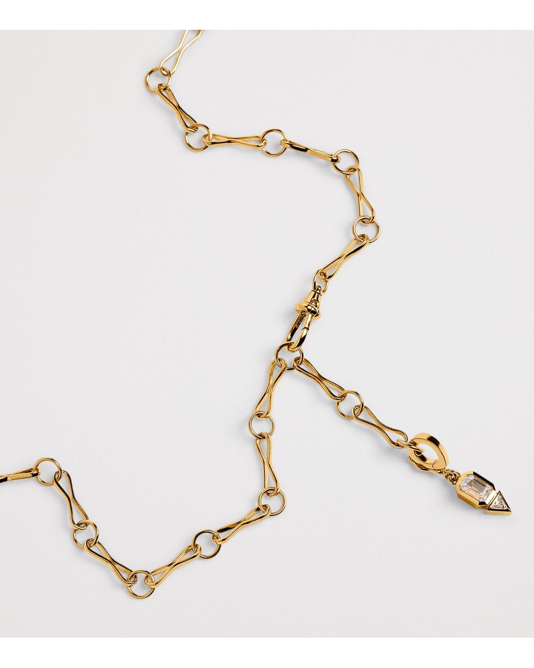 Azlee Metallic Large Motif Chain Necklace